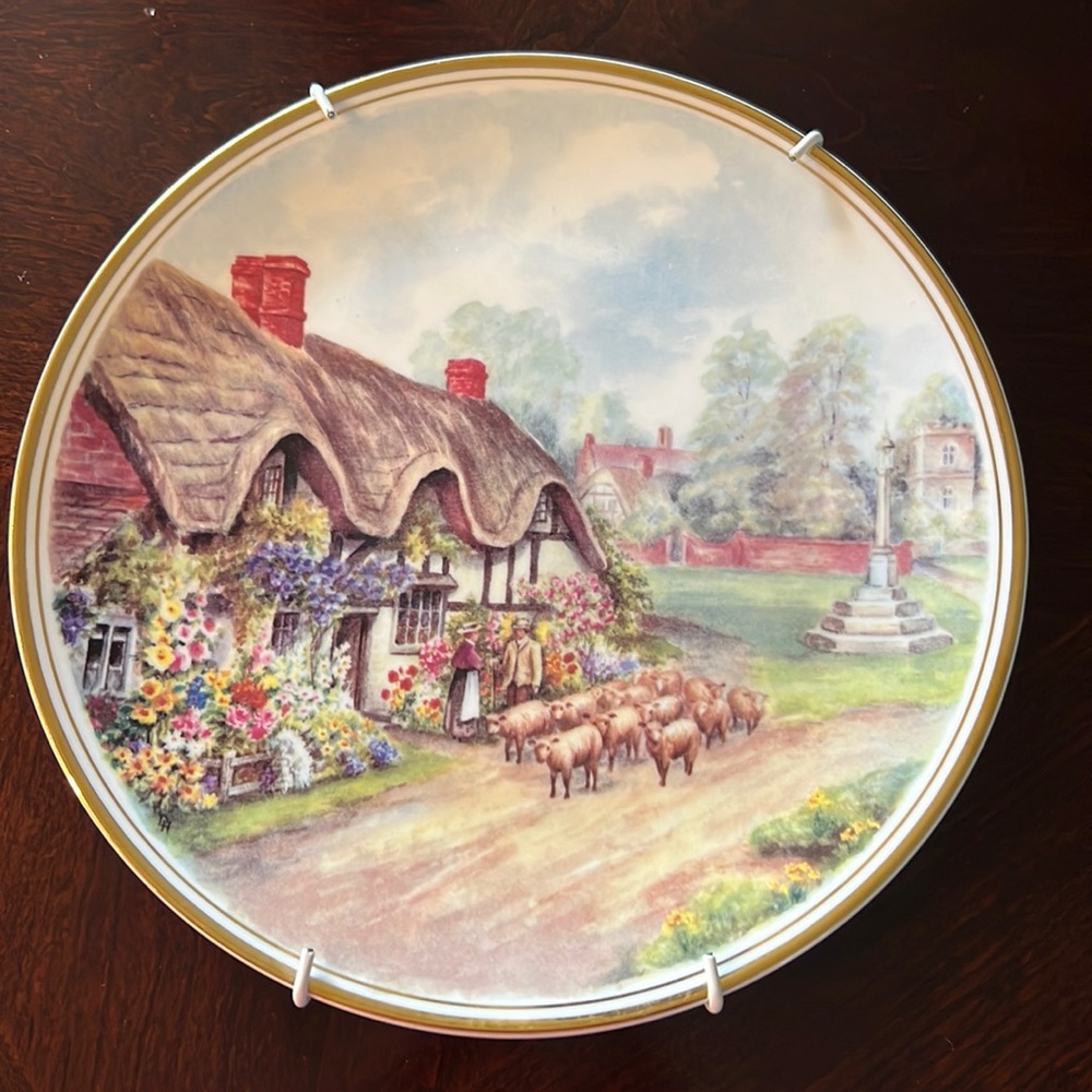 Royal Vale vintage English China wall decor painted display hanger included